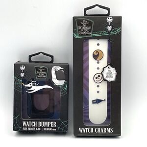 New Disney Nightmare‎ Before Christmas Apple Watch Bumper & 3 Charm Set NIB